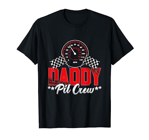 Hombre Coche de carreras, fiesta de cumpleaños, familia a juego para papá Pit Crew Camiseta