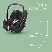 Maxi-Cosi Pebble Pro i-Size Babyschale, Kindersitz für Neugeborene, ab der Geburt bis ca. 12 Monate, 45 bis 75 cm, Essential Black – Ansicht 7