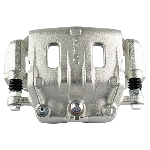 Image of TRQ Front Left Brake Caliper w /Bracket Drivers Side | For 2012-2015 Chevrolet Captiva Sport 2007-2009 Equinox Pontiac Torrent 2008-2010 Saturn Vue Suzuki XL-7