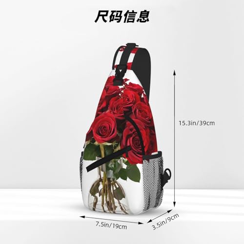 Rose Print Cross Chest Bag Diagonally - High-Capacity For Short Trips, Work, And Daily Use4