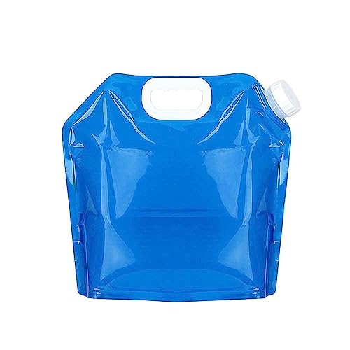 Krivon Portable Collapsible Emergency Water Storage | Foldable Water Bag | Tank Water Carrier Lifting Bag Camping Hiking Survival Kit Tool, Plastic- Multi-Color (Pack of 1) (5 Liter Multi-Color)