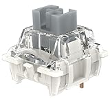 GATERON G Speed Silver Pro V3.0 Pre-lubed 5pin Linear Switch for SMD RGB MX Mechanical Gaming Keyboard Switches (70 Pcs-5pin, Silver)