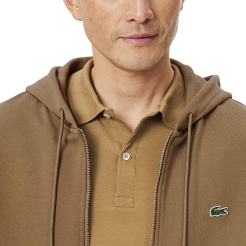 Image of Lacoste Men's Classic Fit Zipped Fleece Sweatshirt