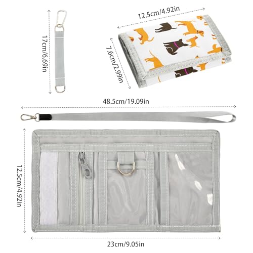 ALAZA Kids Wallets for Boys Girls Toddler Trifold Wallet Children Small Dogs with Zipper Coin Pocket3