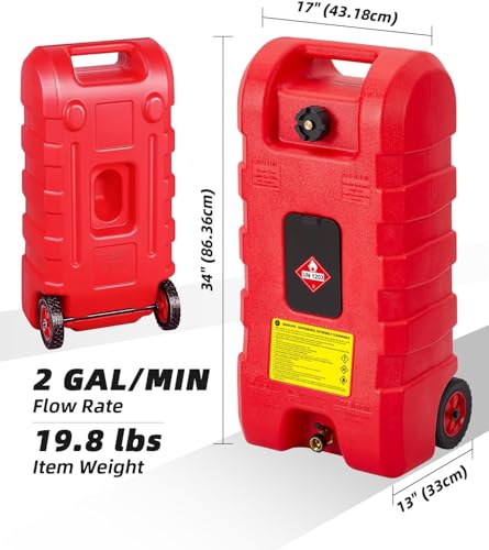 Asypets FL-528H 15 Gallon Fuel Caddy Portable Gas Fuel Tank,Gas Can With Manual Transfer Nozzle thumb #6
