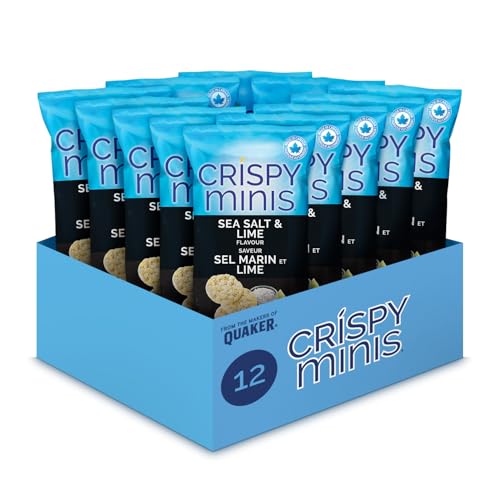 Crispy Minis chips riz brun sel lime 100g paquet 12