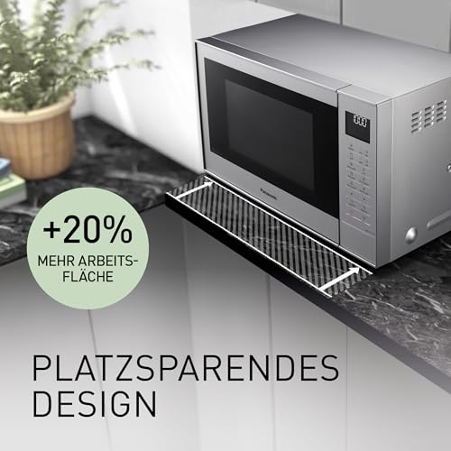 Panasonic NN-CT57JMGPG Mikrowelle (1000 Watt, mit Grill und Heißluft, Inverter Mikrowelle, 27 Liter, geringe Bautiefe) Silber – Bild 6