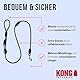 KONG 3-Fach Verstellbare Doppel-Hundeleine 2m I Für Große Hunde Bis 50kg I Größe L I Laufleine Mit 2 Robusten Karabinerhaken I Hochwertige Seil-Führleine in Schwarz