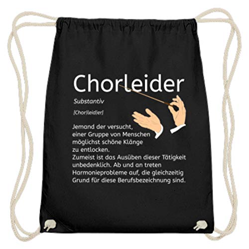 Shirtee Ideal para escaleras de coro, que aman a los cantos, saco de gimnasio de algodón, color Negro, tamaño 37cm-46cm