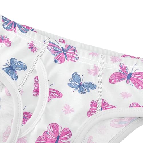 Wusikd Pink Blue Boys' Underwear Cotton Butterfly Boys Briefs Soft Toddler Underwear 2T4