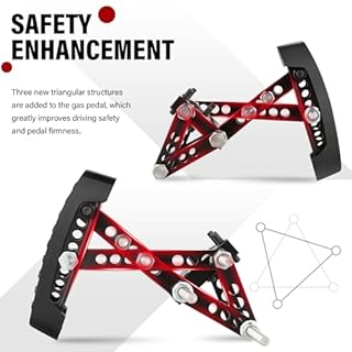 ROADGIVE Universal Fit Gas and Brake Pedal Extenders for Short Drivers People, New Upgraded Anti Slip Adjustable Length and Angle Brake Pedals Extenders for Cars, Go-Karts