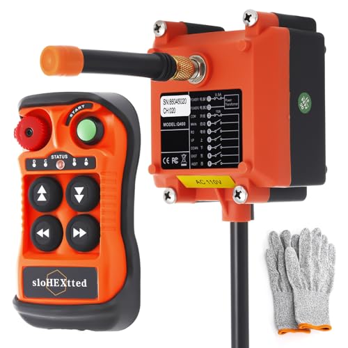 4 Kanal Tasten Drahtlose Kran Fernbedienung Industrie 12V 24V Funk Sender und Empfänger für elektrische Kettenzugheber Winde Brückenkran Controller