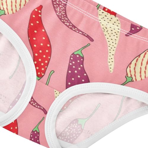 Dot Chili Pink Girl Panties Cute Toddler Underwear Floral Cotton Animals Briefs Girls Undies 2t4