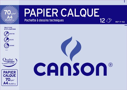 Papier calque Canson A4 pour loisirs créatifs couture et dessin en atelier