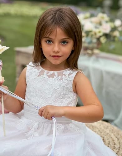 Flower Girl Dresses for Wedding Tulle Flower Appliques First Communion Dresses for Girls4