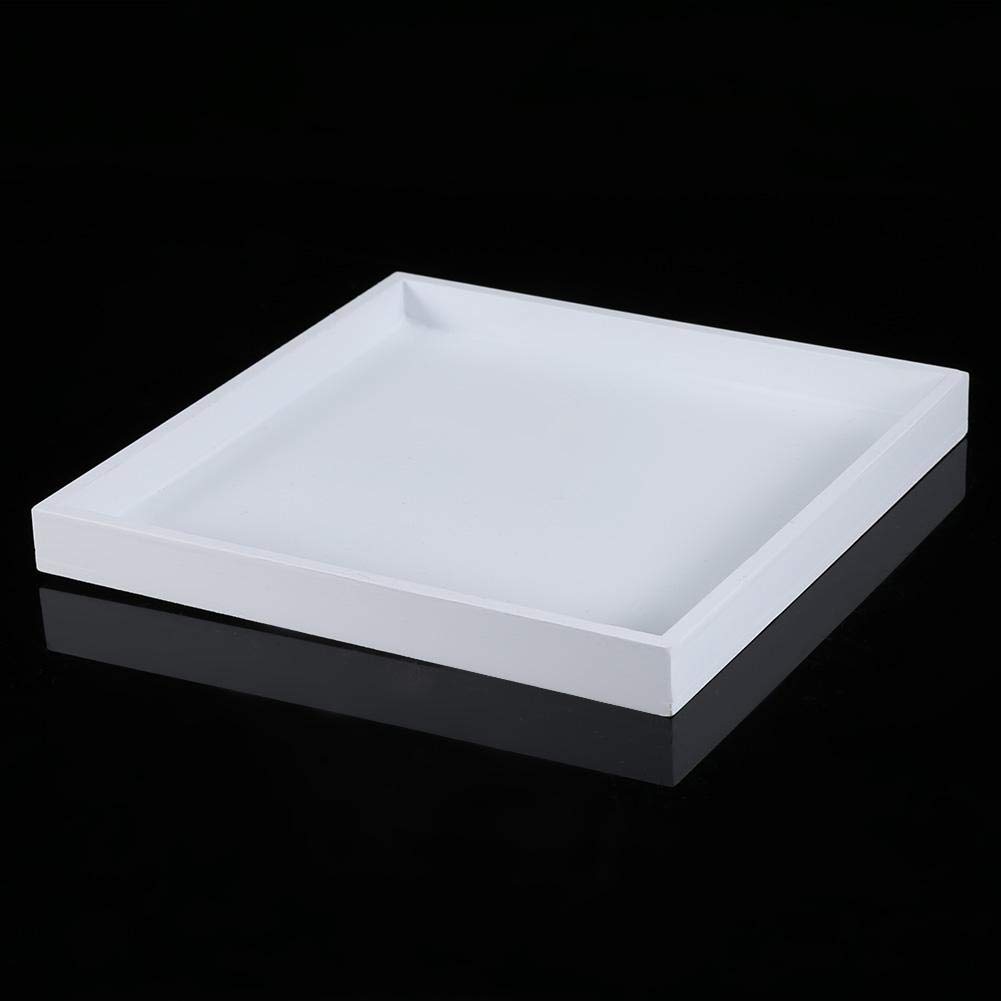 2 Plateaux Carrés Blancs Artisanaux - Pour Service à Thé, Fruits, Rangement - Déco Salon Ou Cuisine