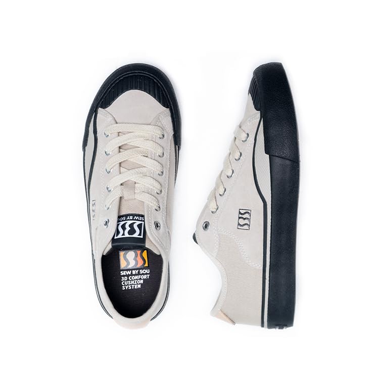 Image of Skateboard Shoes for Men Leather Low Top Pro Skateboarding Training Casual Sneakers
