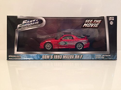 Greenlight Mazda RX-7 1993 de Dom, Rápido y Furioso, escala 1:43 miniatura 2