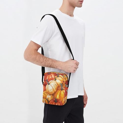 KLL Safari Orange Autumn Pumpkin messenger bag cute Vegan Leather men shoulder bag Travel Shoulder Handbags 7