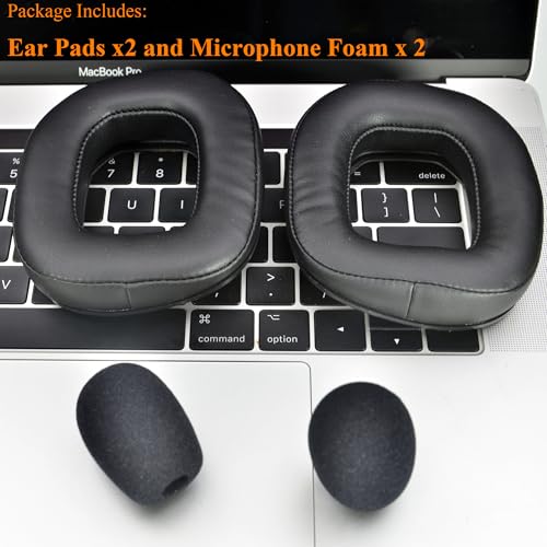 Defean Earpads para Astro A50 Gen4 / A50 Gen5 / A50X (Cuero sintético) | Almohadillas y espuma de micrófono, espuma de alta densidad para cancelación de ruido, cojines con mayor grosor miniatura 6