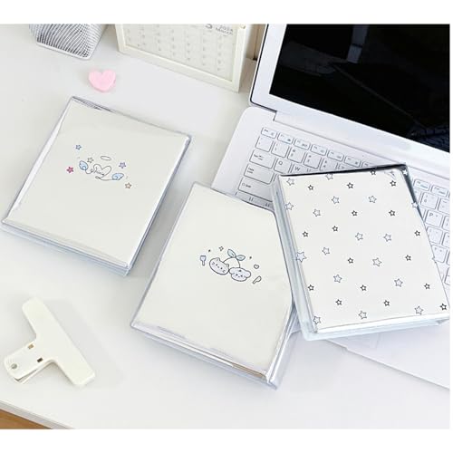 Álbum de fotos plateado para fanáticos de ídolos, con portahojas transparentes de PVC, 40 páginas, tamaño A5 miniatura 3