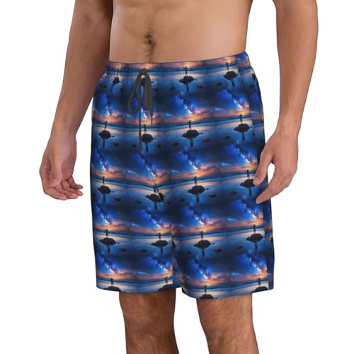 Starry Night Sky Deep Print Stylish Beach Shorts Swim Trunks Lightweight Breathable Summer Outdoor Activities2