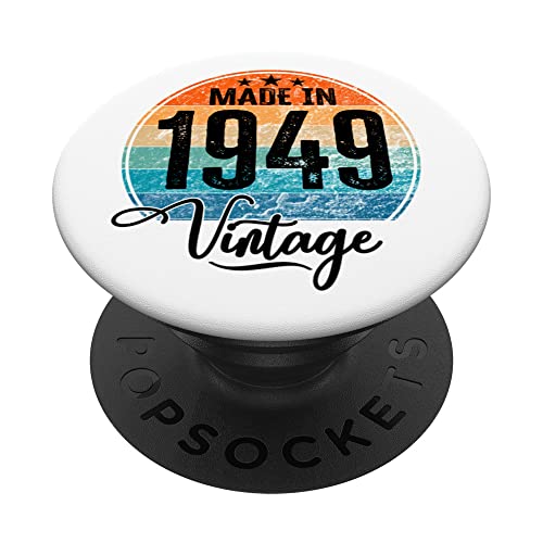 Cumpleaños Vintage Año de nacimiento 1949 Cumpleaños bday PopSockets PopGrip Intercambiable