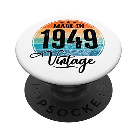 Cumpleaños Vintage Año de nacimiento 1949 Cumpleaños bday PopSockets PopGrip Intercambiable