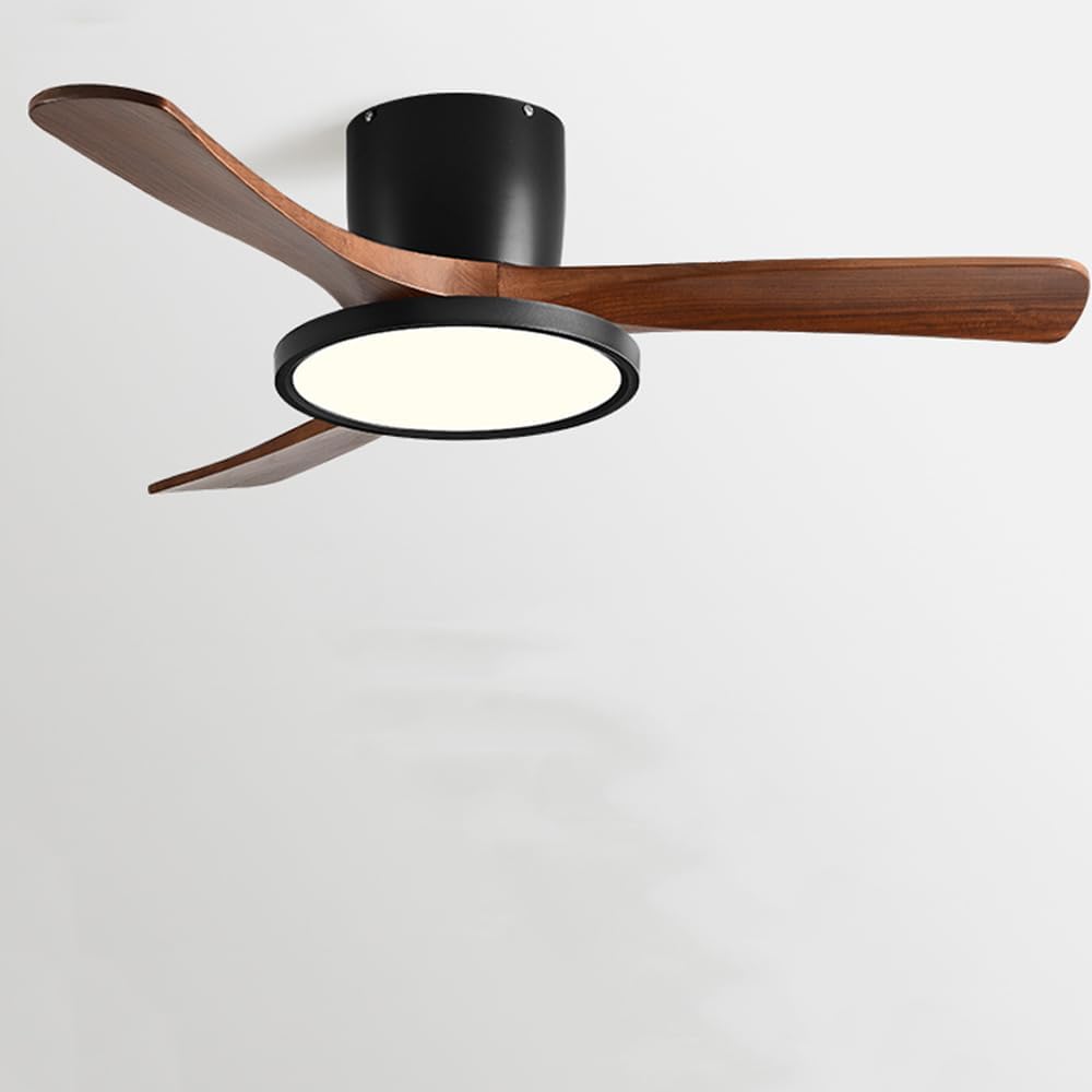 Ceiling Fans With Lights Flush Mount Ceiling Fans With Lights And Remote Low Profile Ceiling Fan For Bedroom Living Room Patio/Outdoor Quiet 6 Speed Reversible Dimmable Mute Ceiling Fans Lighting