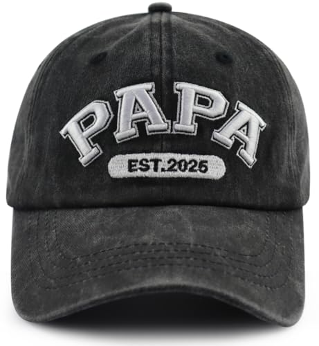 Funny Papa Est 2025 Hat - Best Dad Baseball Cap, Fathers Day ...