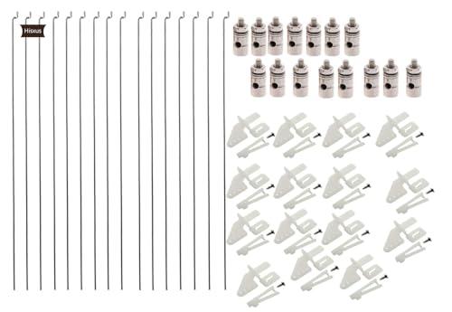 15 Stück verstellbare Schubstangen-Verbindungsstopfen 1,3 mm + 15 Stück Nylon-Kontrollhörner 21 x 10 mm + 15 Stück 1,2 x 210 mm Z-Schubstangen, Teile, kompatibel für RC-Flugzeug, Boot, Ersatz 15 Stück verstellbare Schubstangen-Verbindungsstopfen 1,3 mm + 15 Stück Nylon-Kontrollhörner 21 x 10 mm + 15 Stück 1,2 x 210 mm Z-Schubstangen, Teile, kompatibel für RC-Flugzeug, Boot, Ersatz
