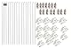 15 Stück verstellbare Schubstangen-Verbindungsstopfen 1,3 mm + 15 Stück Nylon-Kontrollhörner 21 x 10 mm + 15 Stück 1,2 x 210 mm Z-Schubstangen, Teile, kompatibel für RC-Flugzeug, Boot, Ersatz