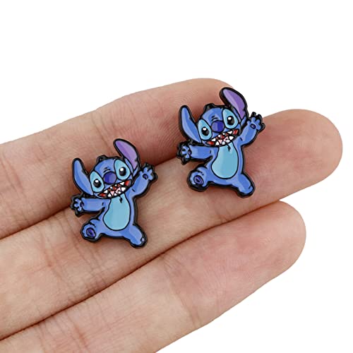 Stitch Stud Earrings Anime Cartoon Earrings For Boys Girls And Women (12) #TOP2