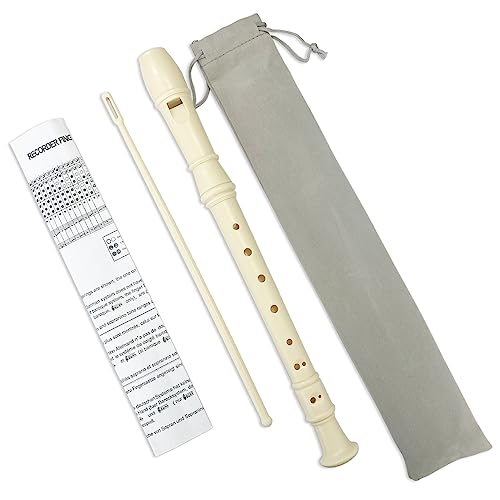 Fentar Flûte à Bec Soprano Allemande En Bois D'Érable - Débutants Adultes & Enfants + Boîte Cadeau
