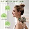 Neck Massager with Heat - Deep Tissue Shiatsu Electric Neck and Shoulder Massager with Fingers, 4D Kneading Design for Pain Relief, Cordless Masajeador De Espalda Y Cuello, Portable for Travel