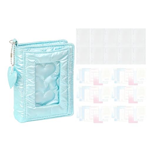 Opvonxeh Binder Notebook, cubierta de bolsillo transparente Páginas, portátil Journaling Refill Binder, Journaling Sticker Spiral Notebook for Students, School and Study Room Use, 4,33 x 1,38 x 5,43