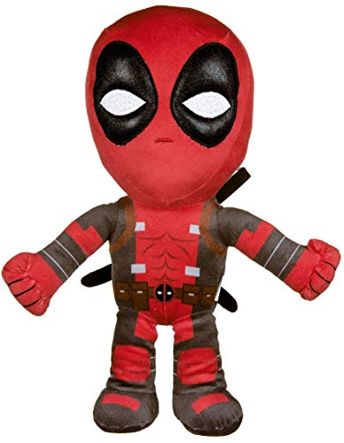 Marvel Deadpool Peluche Postura Brazos Abiertos, Mano corazón, Aprobado y Sorpresa - 30 CM (12')...