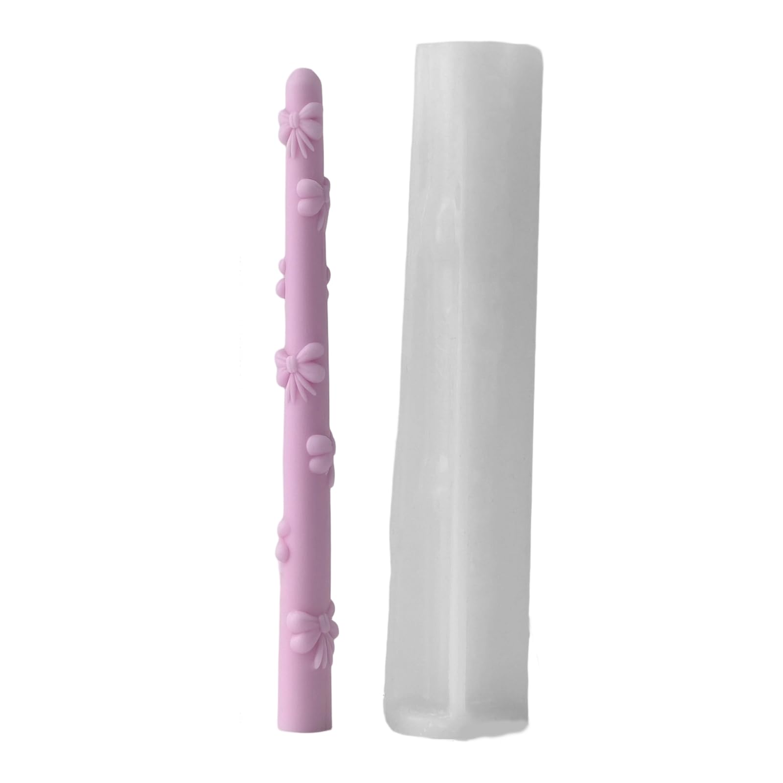 hogtnd Heart Carving Pillar Candles Silicone Mould Made of Food Grade Silicone for Handmade Soap Making, Wedding, Home Decoration, Easier Cylindrical Casting