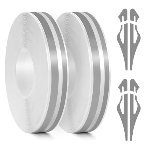 ZTGPMP 2 Rolls 32Ft Car Pinstripe Tape, Automotive Pinstriping Tape Stickers Vinyl DIY Stripes Pinstripe Emblems Trim Decals for Car, SUVs, Pickups, Motorcycle and Boat, Racing Stripes (Gray)