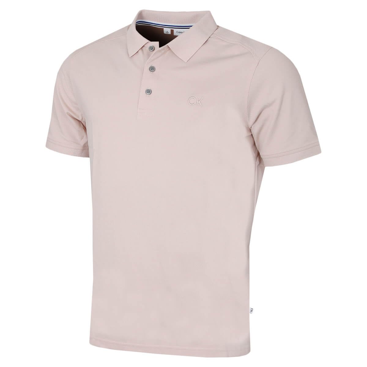 Calvin Klein Mens Campus Coastal Wicking Polo Shirt - Stone - XXXL