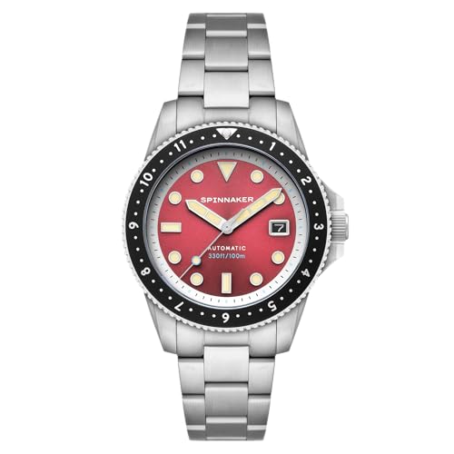 Spinnaker Croft Pioneer Automatikuhr, 42 mm, Sangria Red, Croft Pioneer Automatic