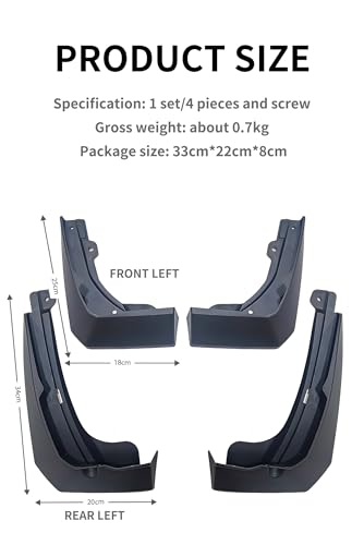 Image of ontto Mud Splash Guards Compatible with Honda ZR-V 2022-2024 Fender Flares with Hardware Front and Rear,ABS Plastic Mud Flaps 4PCS Mudguard Tire Protector