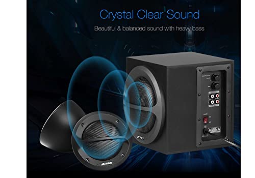 Image of F&D A110 70 W 2.1 Channel Wired Multimedia Speakers | Subwoofer Satellite Speaker | Wired Desktop Speakers | Home Theatre | Extra Bass | Speakers for Laptop & Pc | Mobile Connectivity