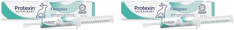 Protexin Veterinary Fibreplex for Rabbits, Syringe โ A Probiotic and Prebiotic Paste to Encourage Normal Digestive Function. Carrot Flavour Orange (Pack of 2)