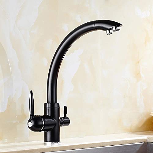Robinet de cuisine d'eau potable mitigeur d'évier à 3 voies en laiton