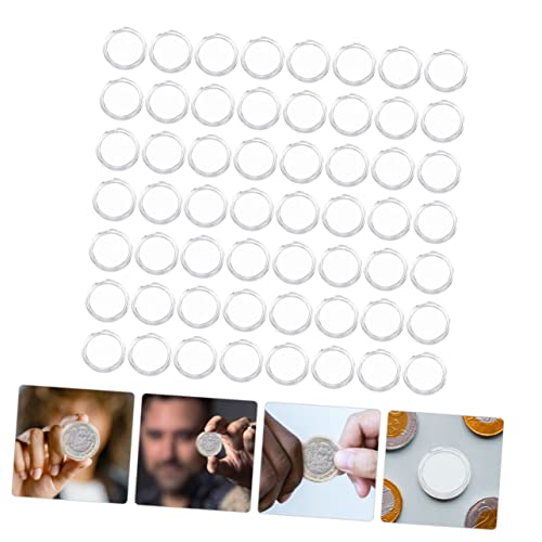 200 cajas acrílicas para monedas organizador de monedas miniatura 5
