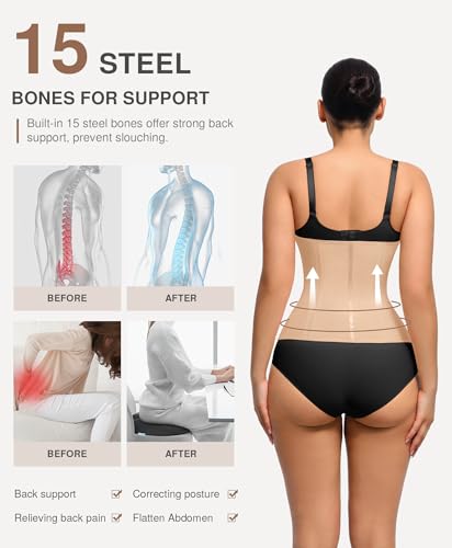 Image of Lover-Beauty Waist Trainer for Women Corset Shapewear Tummy Control Workout Waist Cincher Body Shaper Girdle