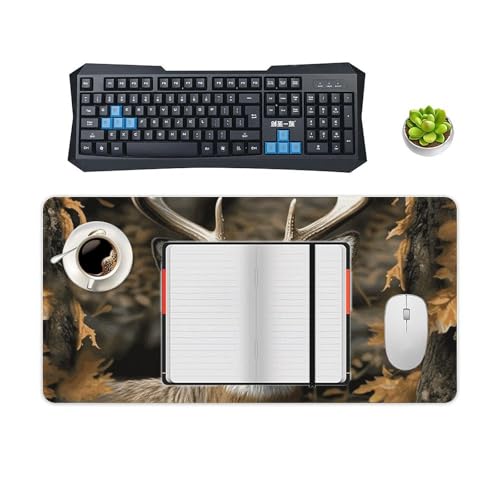 Tapete de escritorio Camouflage Deer grande con base antideslizante miniatura 4