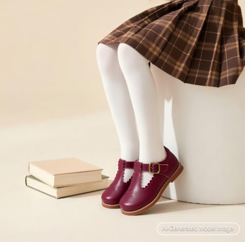 Image of PHIRAMIN Toddler Girl Mary Jane Dress Shoes-Little Girl School Uniform Shoes for Wedding Party