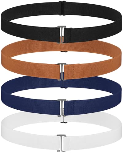 Image of SATINIOR 2 /3 /4 Pack Women Elastic Stretch Belt Invisible Sweater Shirt Tuck Band with Flat Buckle for Jeans Pants